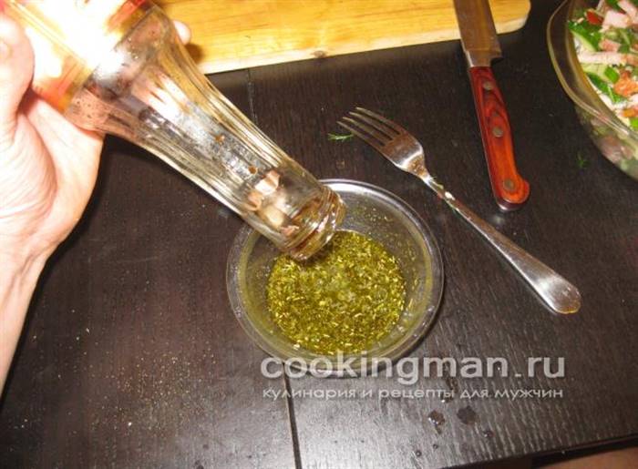 салат із шинкою