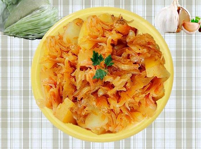 Картопля тушкована з капустою в мультиварці Якщо ви не дотримуєтеся православного
